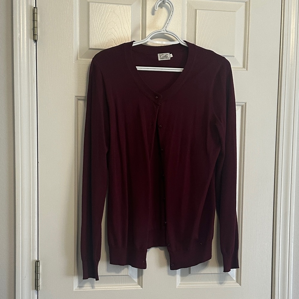Cielo Deep Red Knit Sweater